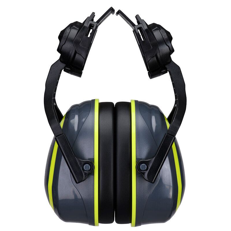 Portwest HV Extreme Ear Defenders Medium Clip-On Metal Free (Grey/Yellow)