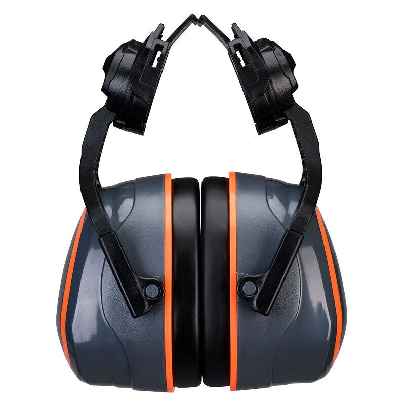 Portwest HV Extreme Ear Defenders High Clip-On Metal Free (Grey/Orange)