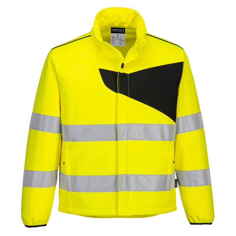 Portwest PW2 Hi-Vis Softshell (2L) (Yellow/Black / XXXL / Regular Fit)