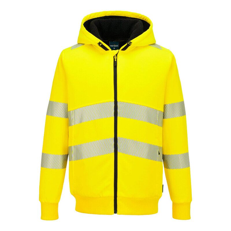 Portwest PW321 Hi-Vis Zipped Winter Hoodie (Yellow / S / R)