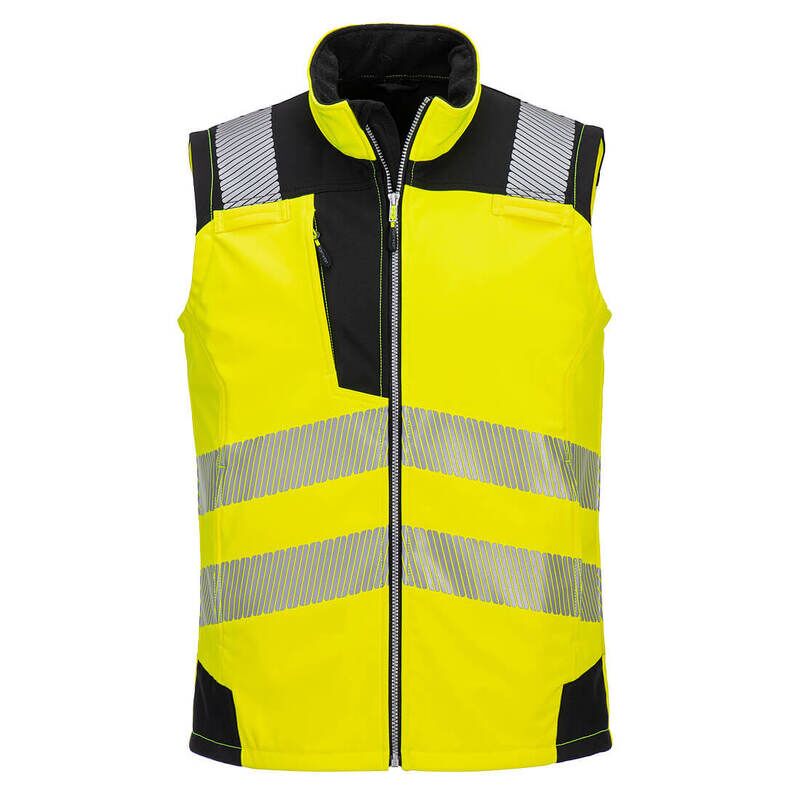 Portwest 3 Layer Hi-Vis Softshell Gilet (Yellow/Black / XXL / Regular Fit)
