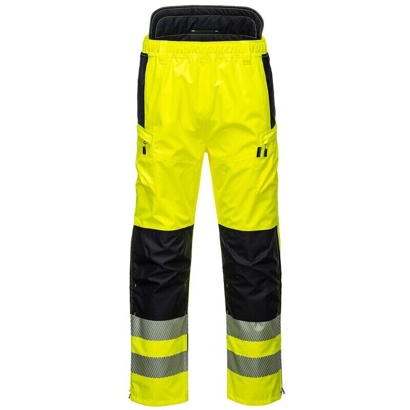 Portwest PW3 Hi-Vis Extreme Rain Trousers (Yellow/Black / 6XL / Regular Fit)