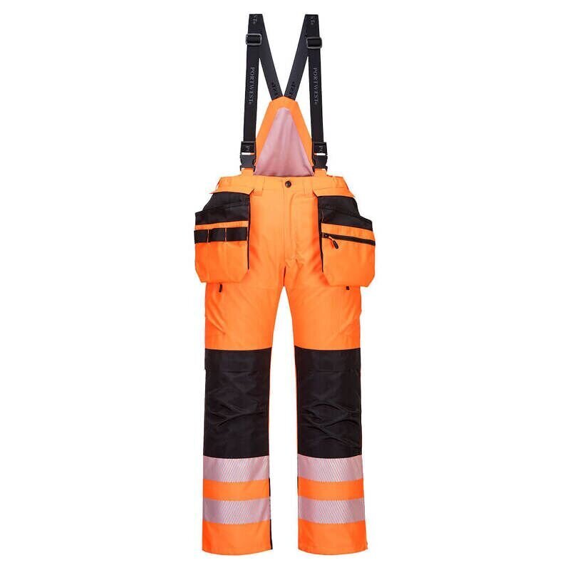 Portwest PW3 Hi-Vis Winter Trousers (Orange/Black / XXL / Regular Fit)
