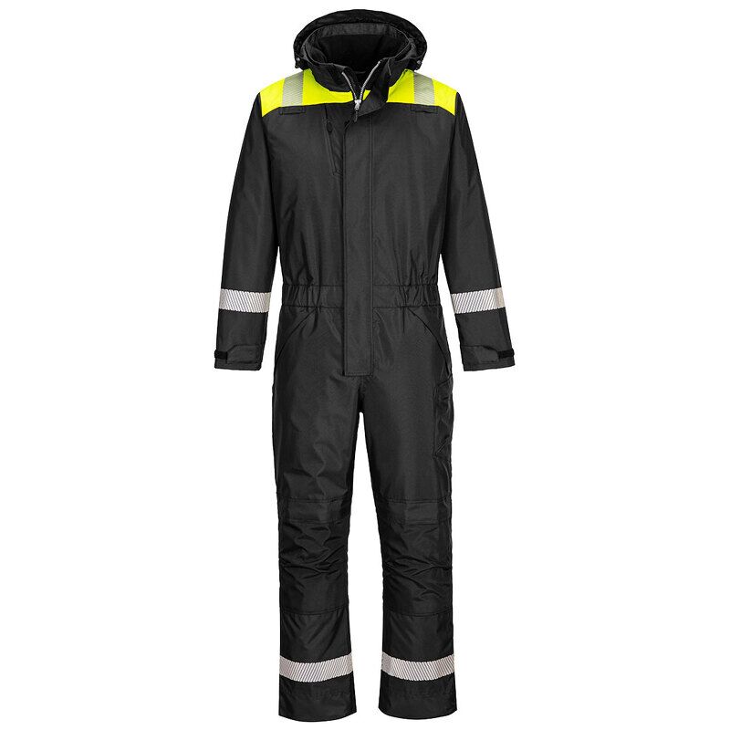 Portwest PW3 Winter Coverall (Black/Yellow / XL / Regular Fit)