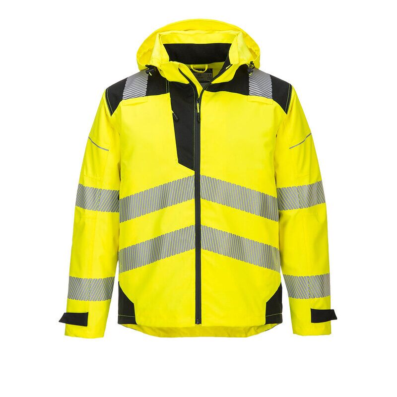 Portwest PW3 Hi-Vis Extreme Rain Jacket (Yellow/Black / 6XL / Regular Fit)
