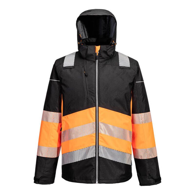 Portwest PW3 Hi-Vis Class 1 Winter Jacket (Orange/Black / XXXL / Regular Fit)