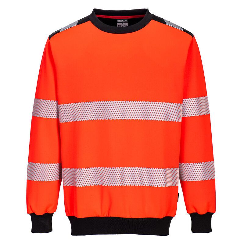 Portwest PW3 Hi-Vis Sweatshirt (Red/Black / L / K)