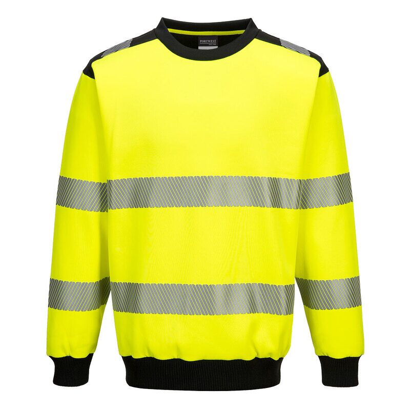 Portwest PW3 Hi-Vis Sweatshirt (Yellow/Black / XXL / R)