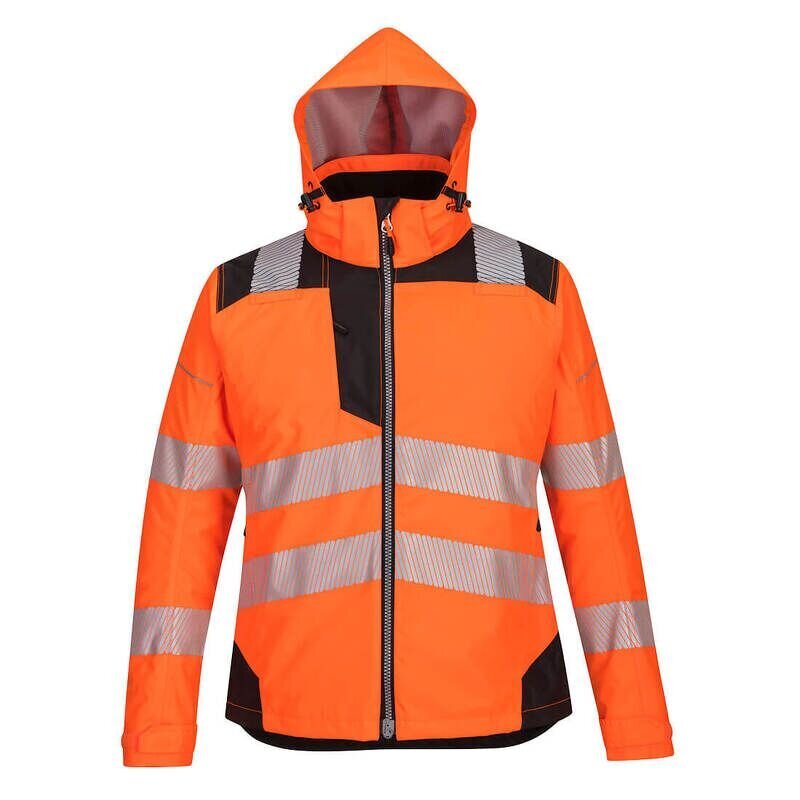 Portwest PW3 Hi-Vis Womens Winter Jacket (Orange/Black / XL / Regular Fit)