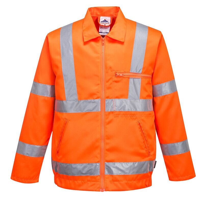 Portwest Hi-Vis Polycotton Bomber Jacket (Orange / XXL / Regular Fit)