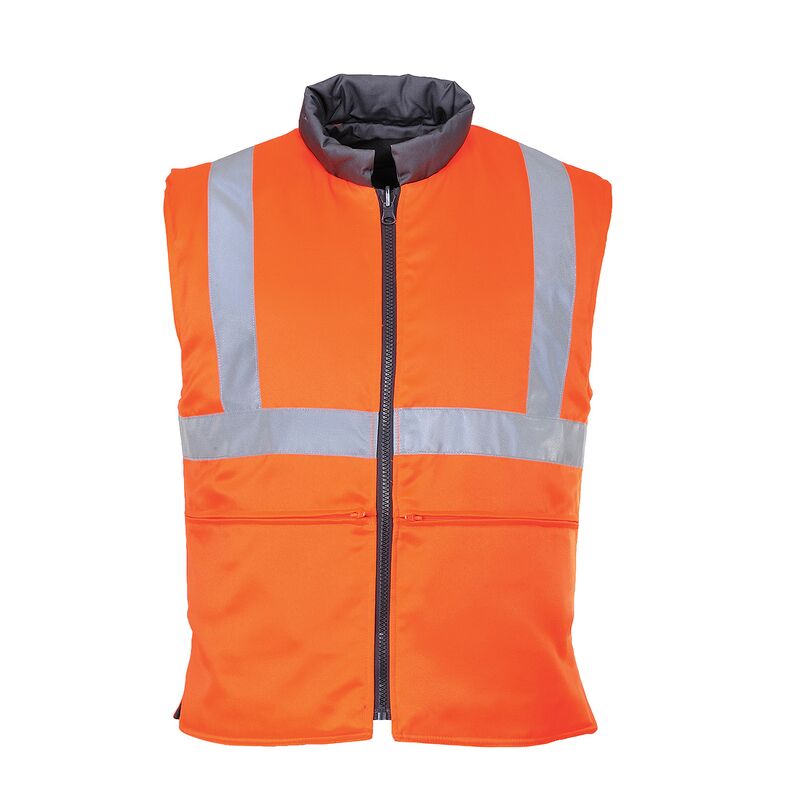 Portwest Hi-Vis Reversible Bodywarmer (Orange / XXXL / Regular Fit)