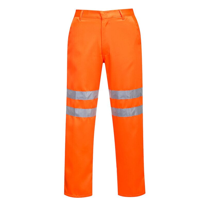 Portwest Hi-Vis Polycotton Service Trousers (Orange Tall / XL / Tall Fit)