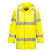 Portwest Hi-Vis Rain Lite Traffic Jacket (Yellow / XL / Regular Fit)