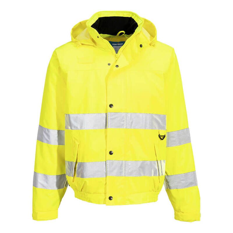 Portwest Hi-Vis Rain Lite Bomber Jacket (Yellow / L / Regular Fit)
