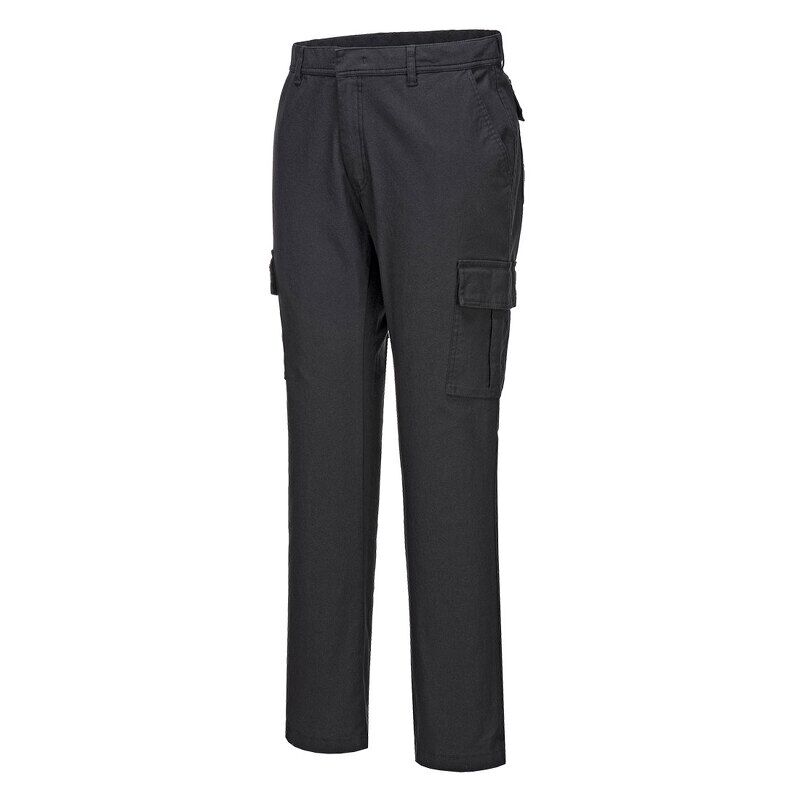 Portwest Stretch Slim Combat Trousers (Black Short / 28 / Short Fit)