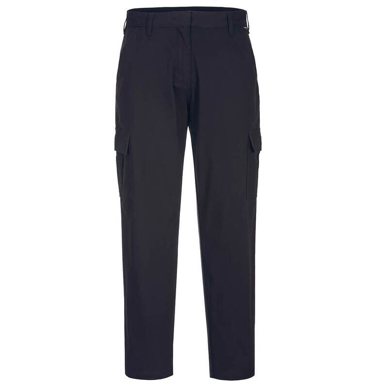 Portwest Womens Stretch Cargo Trousers (Black / 30 / Regular Fit)