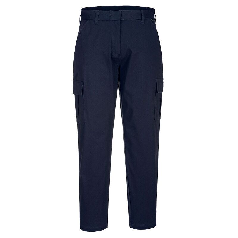 Portwest Womens Stretch Cargo Trousers (Navy / 24 / Regular Fit)