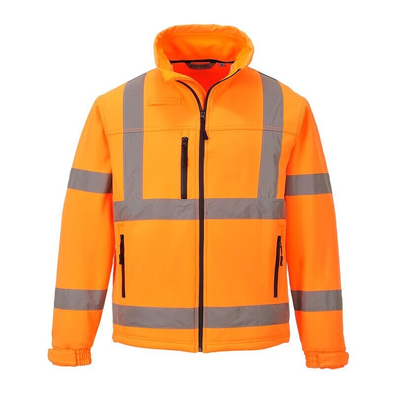 Portwest Hi-Vis Classic 3 Layer Softshell Jacket (Orange / XXXL / Regular Fit)