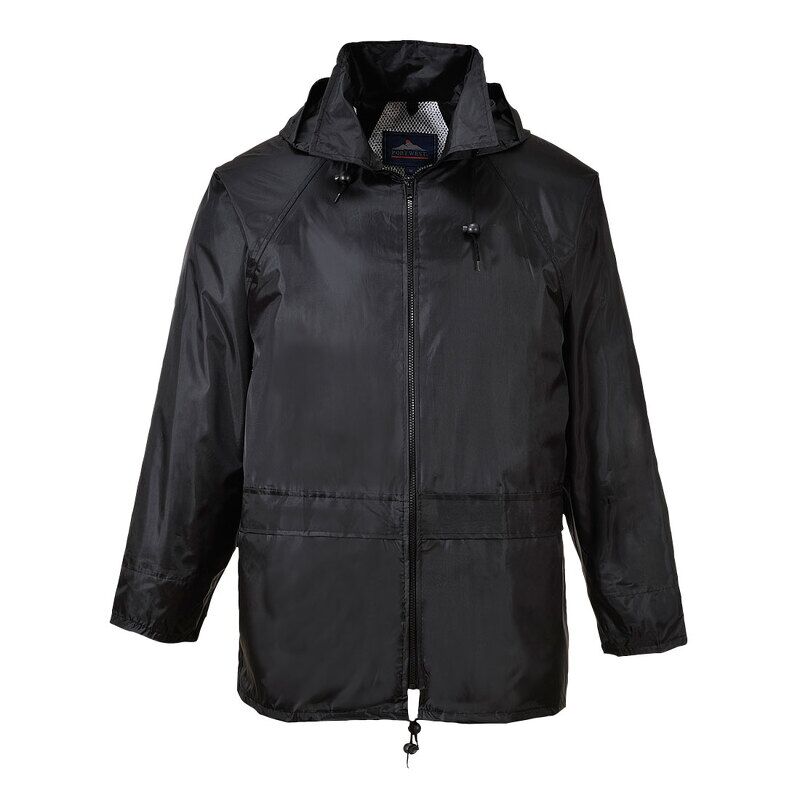 Portwest Classic Rain Jacket (Black / S / Regular Fit)