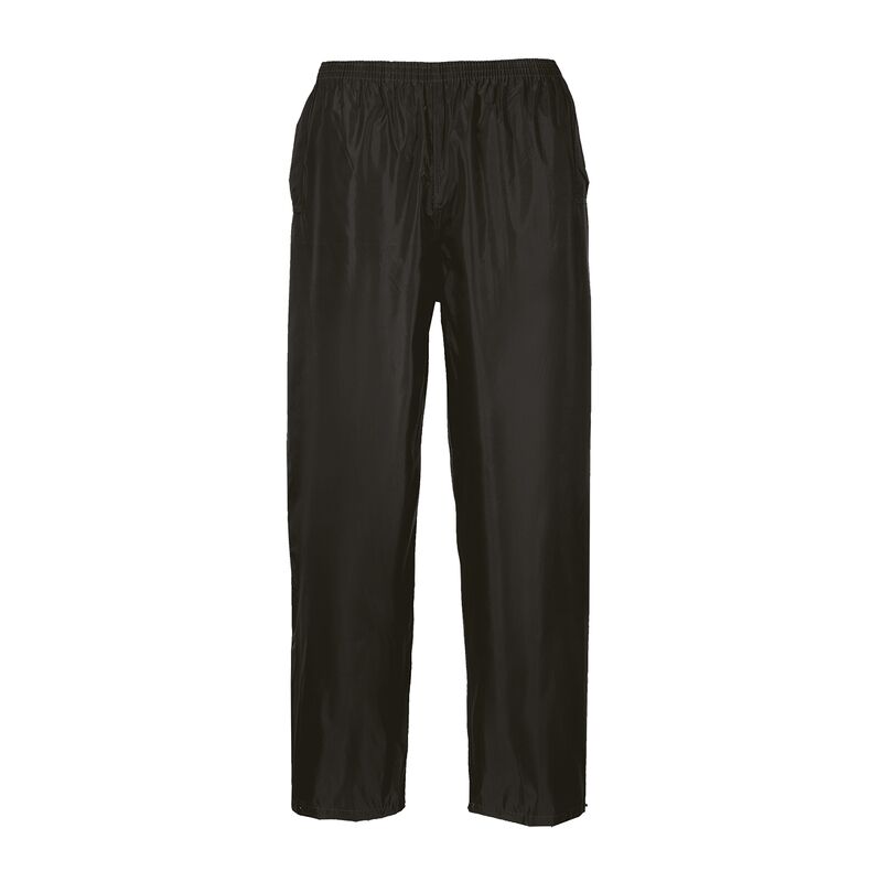 Portwest Classic Rain Trousers (Black / XS / Regular Fit)