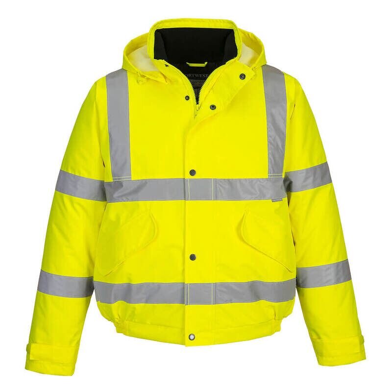 Portwest Hi-Vis Winter Bomber Jacket (Yellow / XXXL / Regular Fit)
