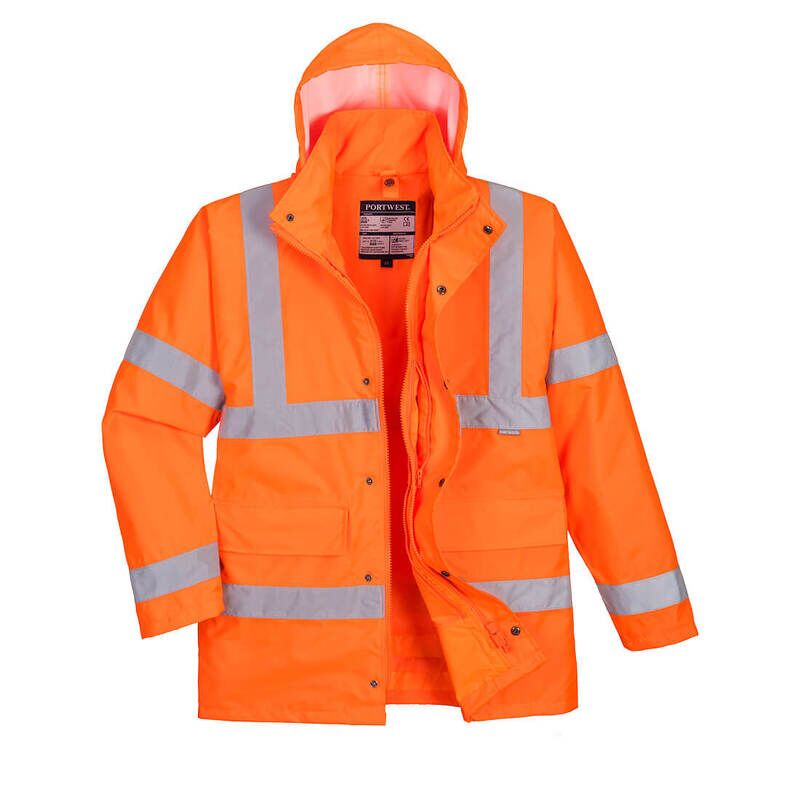 Portwest Hi-Vis 4-in-1 Traffic Jacket (Orange / 5XL / Regular Fit)