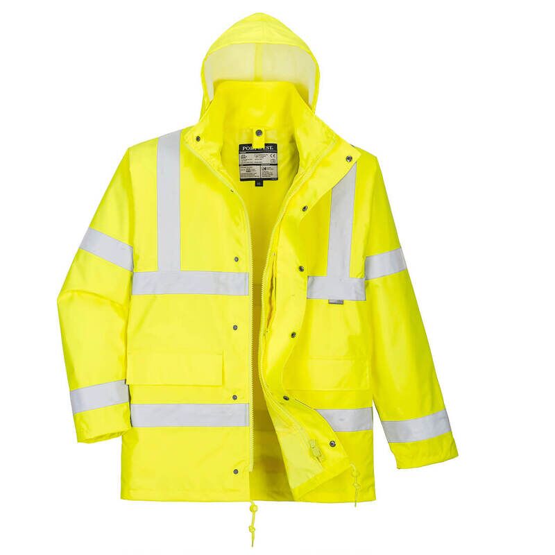 Portwest Hi-Vis 4-in-1 Traffic Jacket (Yellow / L / Regular Fit)