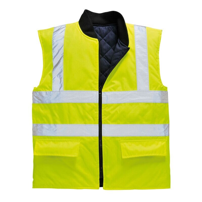 Portwest Hi-Vis Reversible Bodywarmer (Yellow / 5XL / Regular Fit)