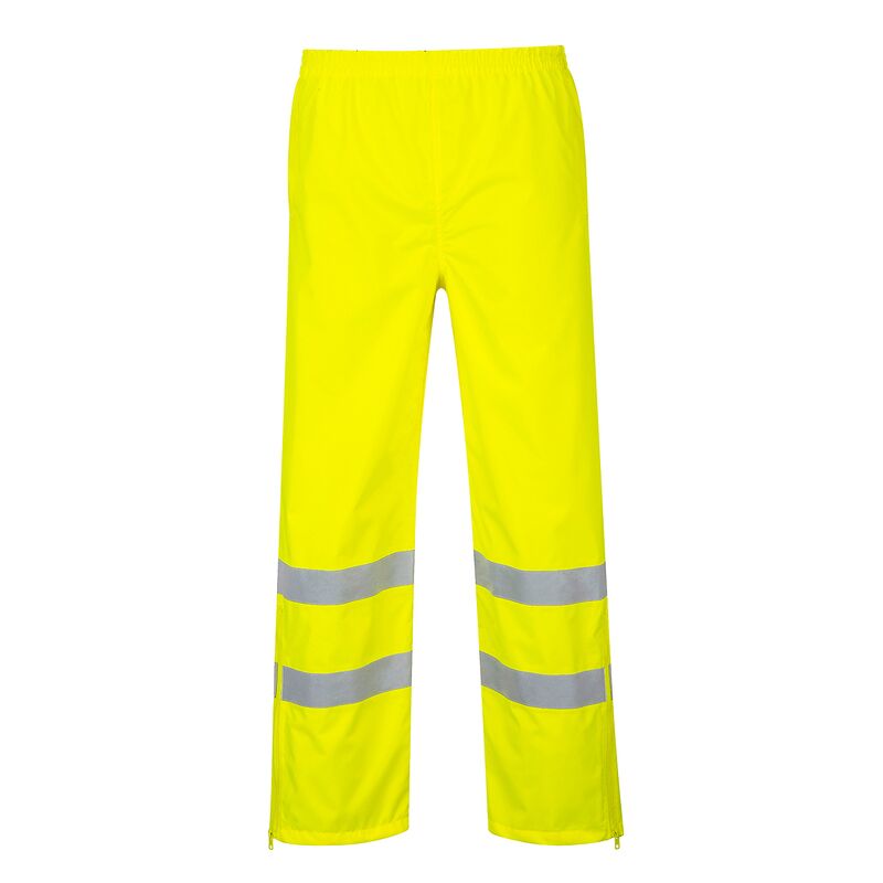 Portwest Hi-Vis Breathable Rain Trousers (Yellow / S / Regular Fit)