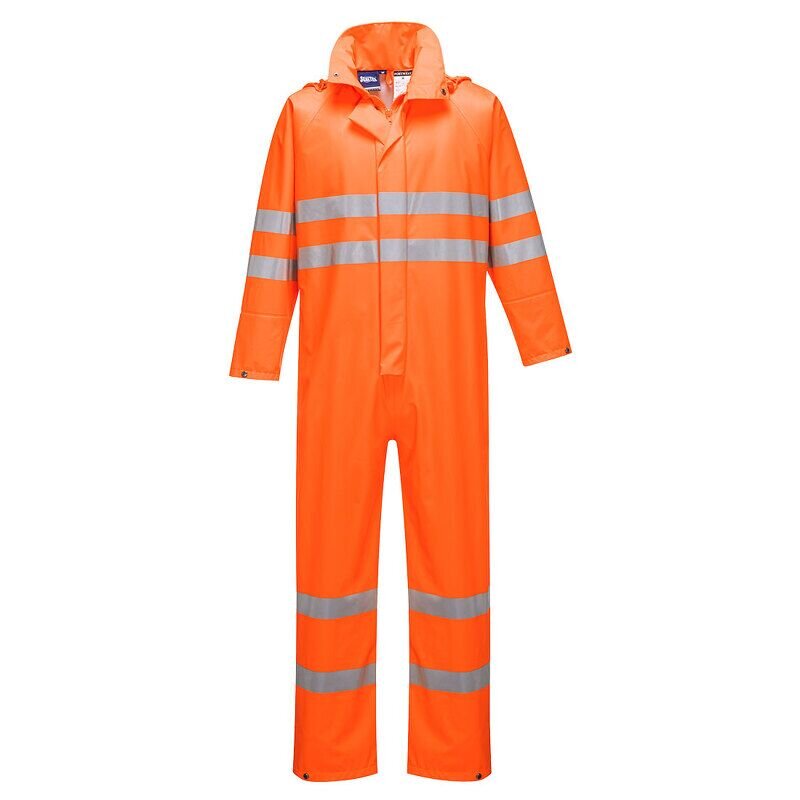 Portwest Sealtex Ultra Hi-Vis Rain Coverall (Orange / L / Regular Fit)
