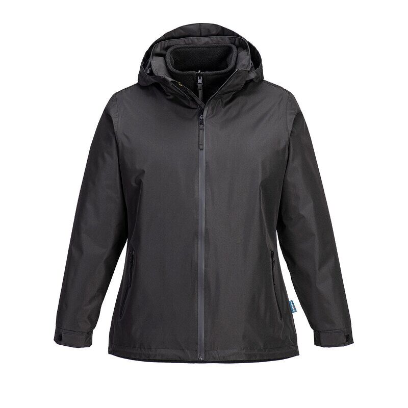 Portwest Ladies 3-in-1  Jacket (Black / XXL / Regular Fit)