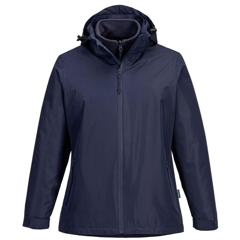 Portwest Womens 3-in-1  Jacket (Navy / XL / Regular Fit)
