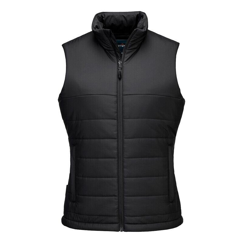 Portwest Professional Womens Insulated Baffle Gilet (Black / S / Regular Fit)