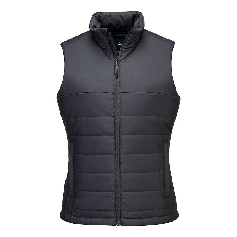 Portwest Professional Womens Insulated Baffle Gilet (Metal Grey / XL / Regular Fit)