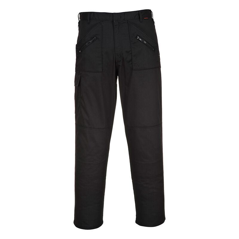 Portwest Action Trousers (Black / 33 / Tall Fit)