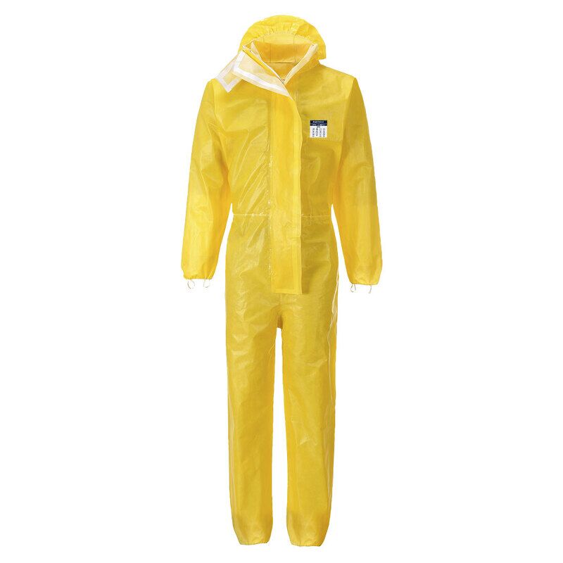 Portwest BizTex Microporous Coverall Type 3/4/5/6 (Yellow / M / Regular Fit)