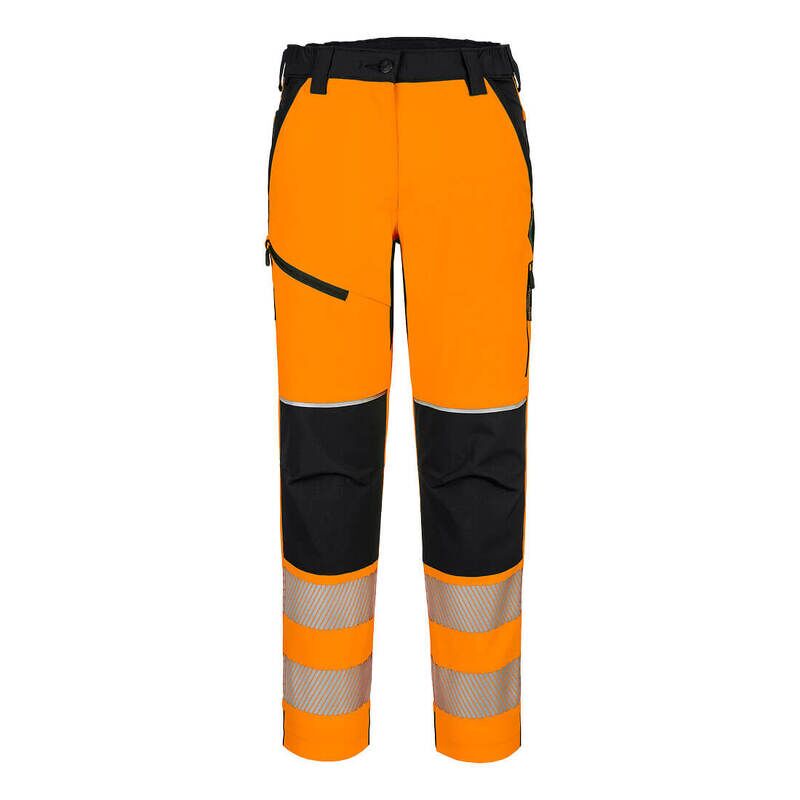 Portwest PW3 Hi-Vis Womens Stretch Trouser (Orange/Black / XL / R)