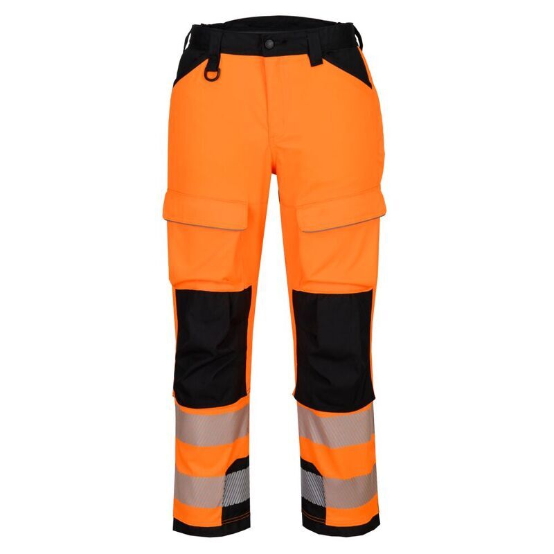 Portwest PW3 Hi-Vis Harness Trousers (Orange/Black / 46 / Regular Fit)