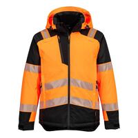 Portwest PW3 Hi-Vis Winter Jacket (Orange/Black / XXXL / Regular Fit)