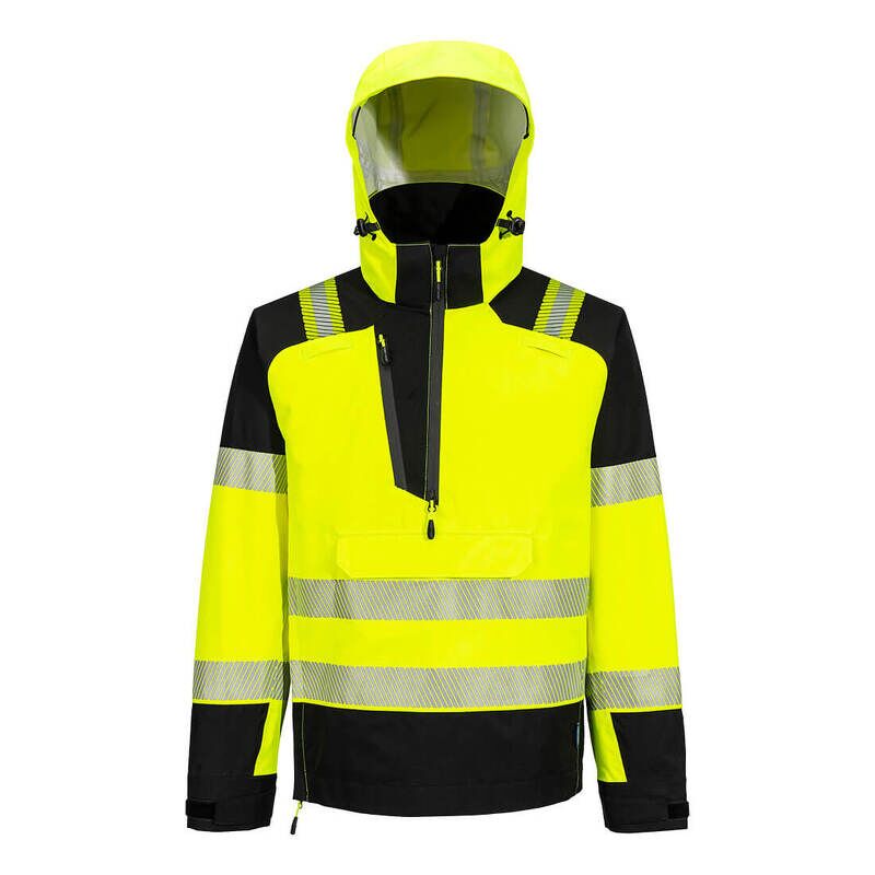 Portwest PW3 Hi-Vis Overhead Rain Jacket (3L) (Yellow/Black / XXXL / Regular Fit)