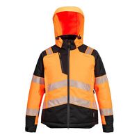 Portwest PW3 Hi-Vis Womens Winter Jacket (Orange/Black / XXXL / Regular Fit)
