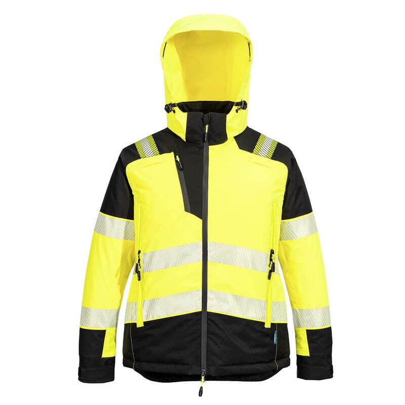 Portwest PW3 Hi-Vis Womens Winter Jacket (Yellow/Black / M / Regular Fit)