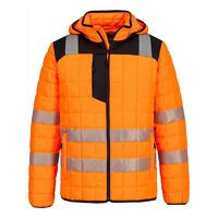 Portwest PW3 Hi-Vis Square Baffle Jacket (Orange/Black / L / Regular Fit)