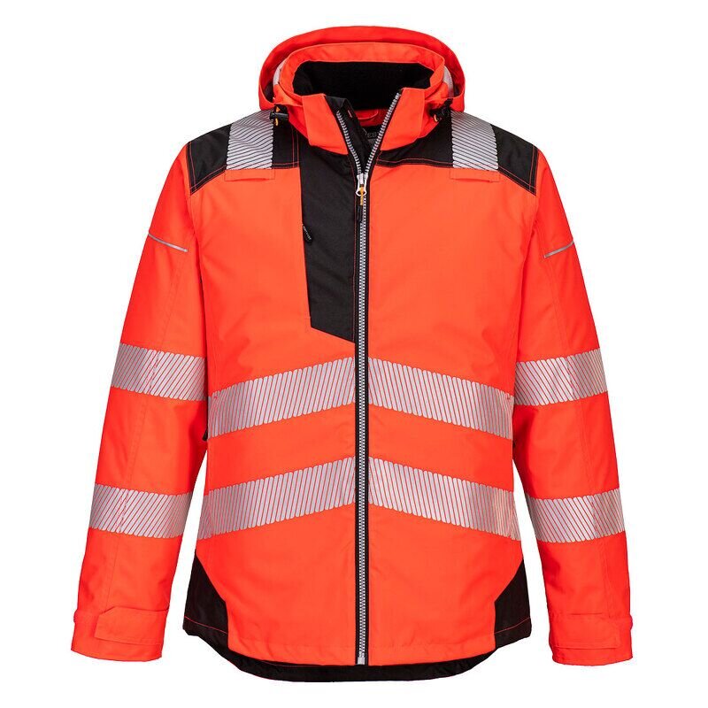Portwest PW3 Hi-Vis Winter Jacket  (Red/Black / XXXL / K)