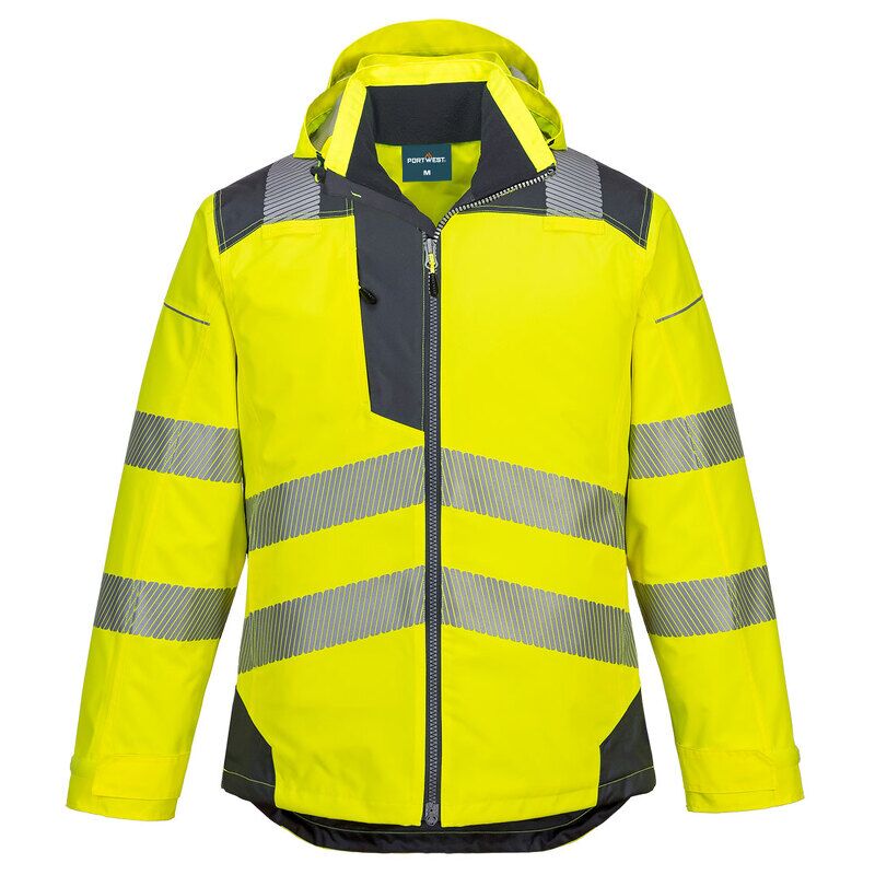 Portwest PW3 Hi-Vis Winter Jacket  (Yellow/Grey / XXL / Regular Fit)