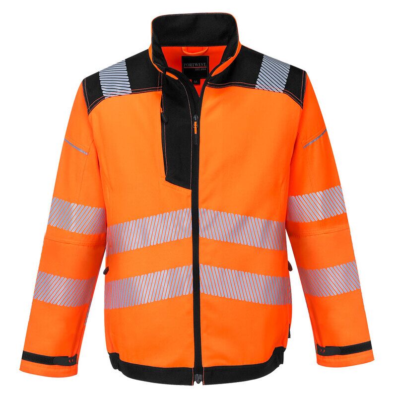 Portwest PW3 Hi-Vis Work Jacket (Orange/Black / M / Regular Fit)