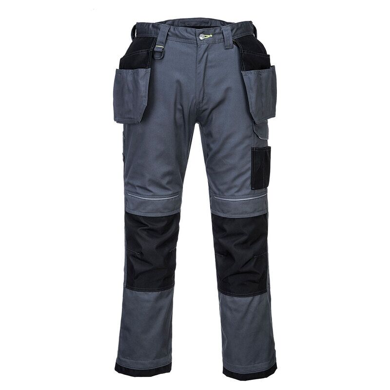 Portwest PW3 Holster Work Trousers (Zoom Grey/Black / 36 / Regular Fit)
