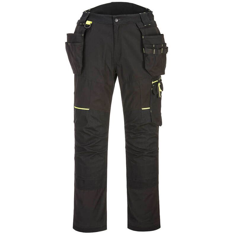 Portwest WX3 Eco Stretch Holster Trousers (Black / 38 / Regular Fit)