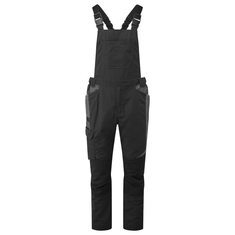 Portwest WX3 Industrial Wash Bib and Brace (Black / XXL / Regular Fit)