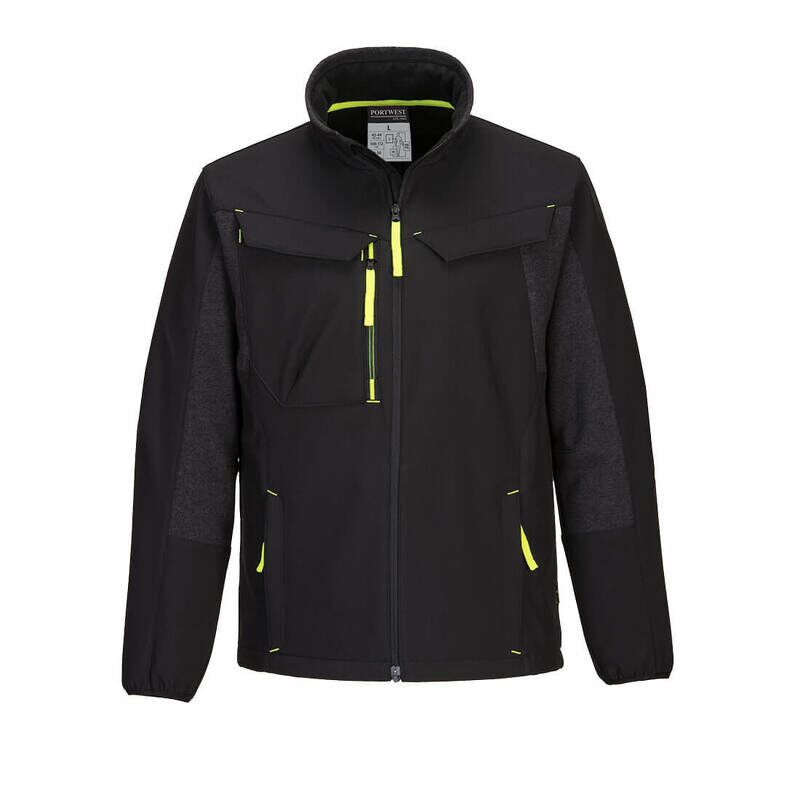 Portwest WX3 Eco Hybrid Softshell Jacket (2 Layers) (Black / XL / Regular Fit)